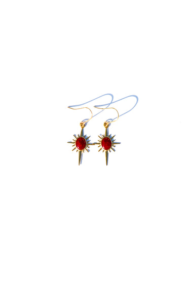 North Star Pomegranate Earrings